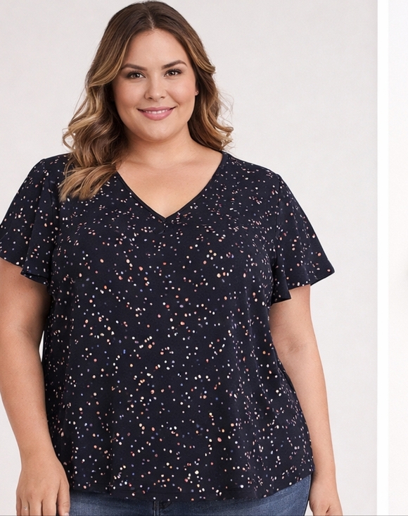 EVRI Tops - EVRI Confetti Speckled Print Blouse